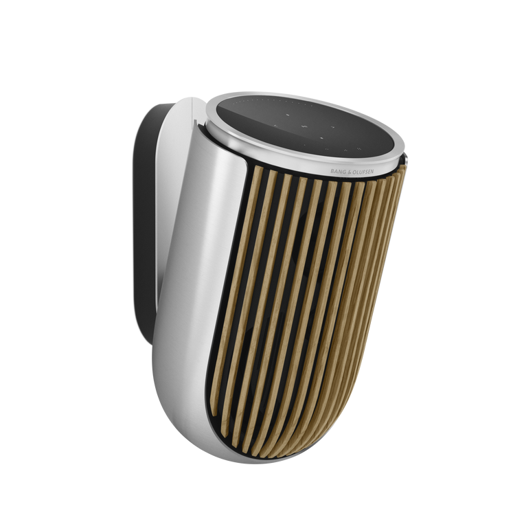 Beolab 8 – Natural Aluminium, Oak cover, Wall Bracket