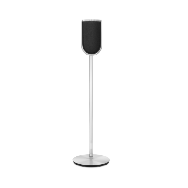 Beolab 8 - Natural Aluminium, Grey Melange Fabric Cover, Floor Stand