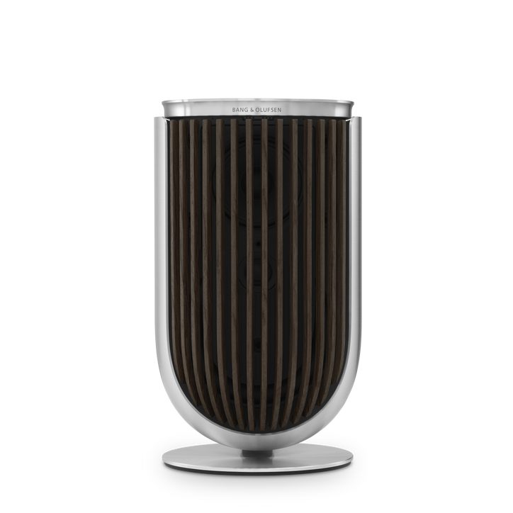 Beolab 8 – Natural Aluminium, Dark Oak, Table stand