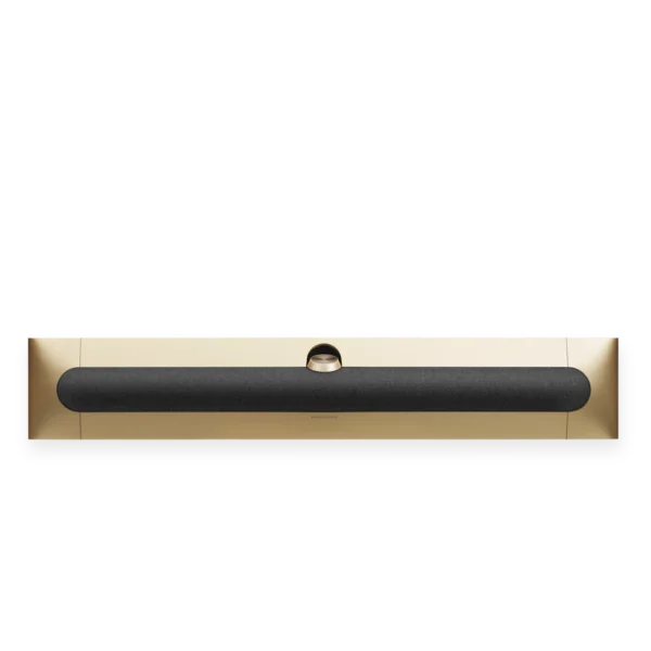 Beosound Premiere – Gold Tone, Grey Melange Fabric Cover